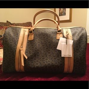 NEW Calvin Klein Brown Duffle Bag